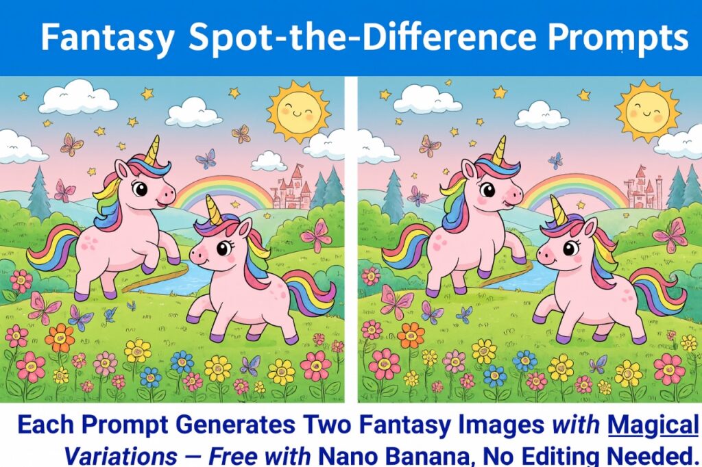 Fantasy Spot-the-Difference Prompts